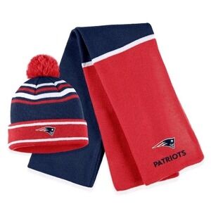 Wear by Erin Andrews New England Patriots NFL Knit Beanie & Scarf Set NEW